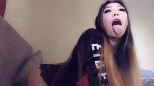 Drooling asian