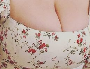 big teen cleavage closeup