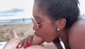 Public beach blowjob 1