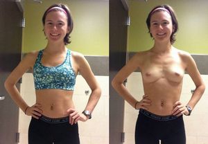 She works out and is proud of it.