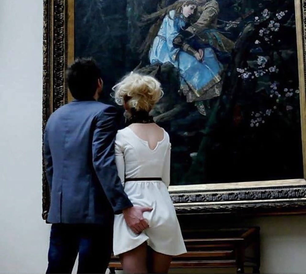 Fondling a work of art