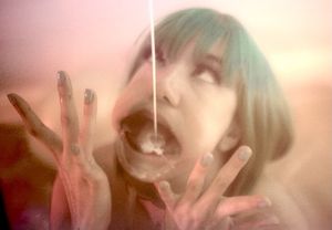 Puck spreads mouth wide open