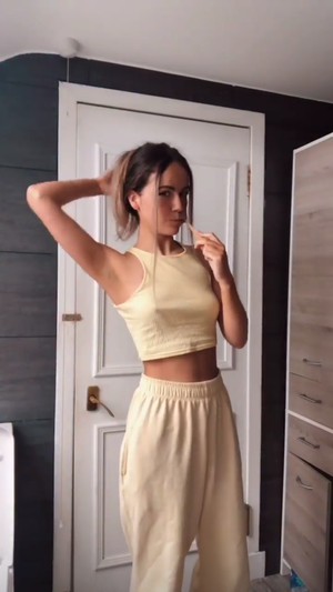 Checking herself out