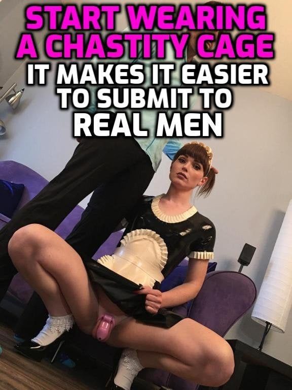Start wearing a chastity cage