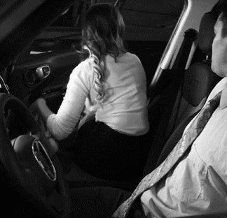 Flashing me your ass as you get out of the car