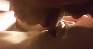 playing with her clit close up licking