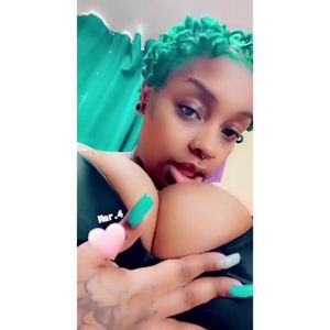 Nkdrose kissing her boobs