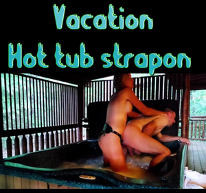 Vacation at a cabin, strapon fucked