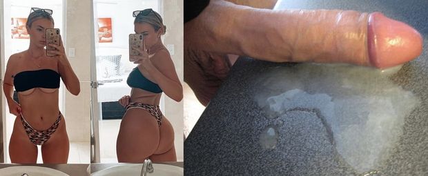 hot babe and cumshot