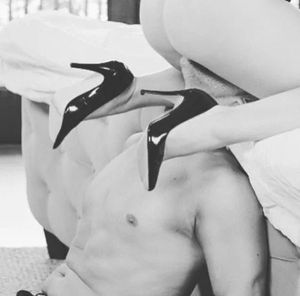 Your sexy heels next to me while I lick you above me, mmm