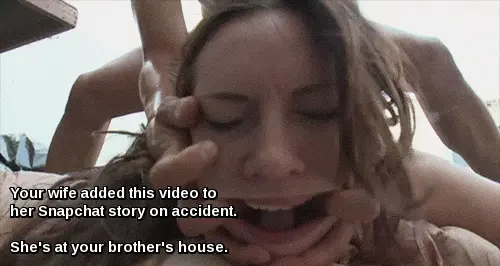 Your wife makes the funniest faces when she's getting fucked bro