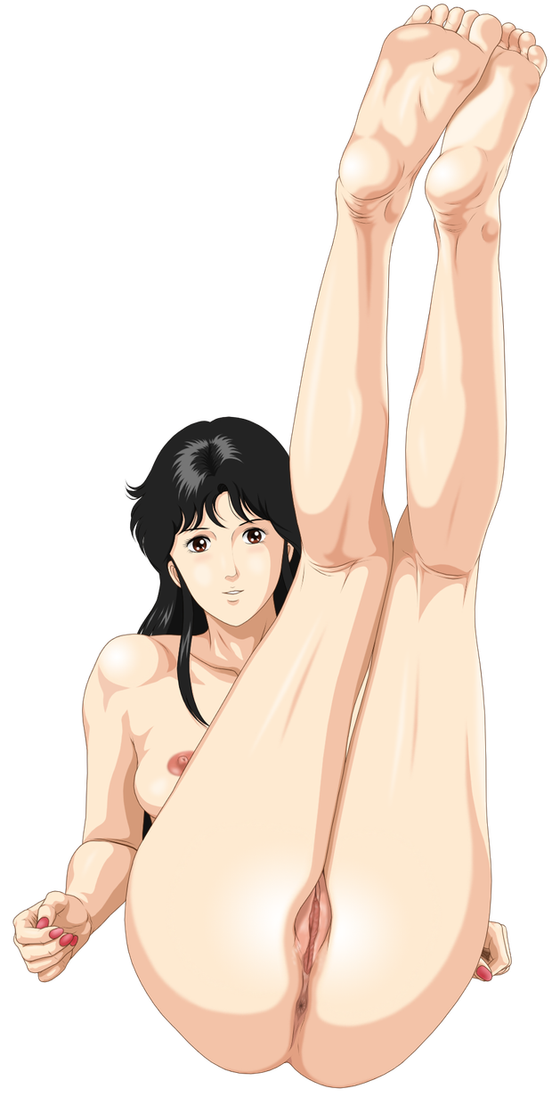 Anime milf lifting her legs