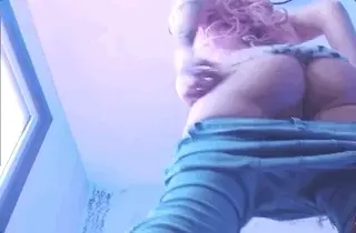Working those panties right off!