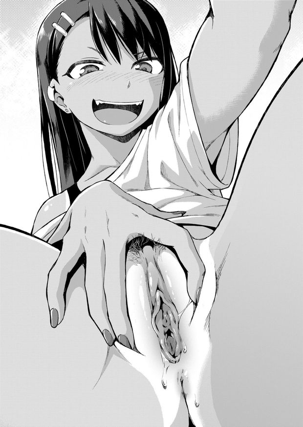 Manga gal taking a selfie of her snatch