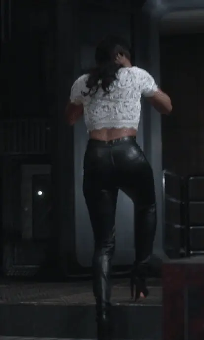 Candice patton’s ass in leather