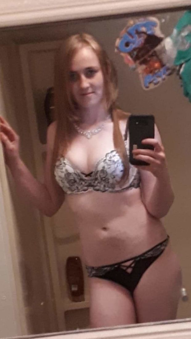 Me in sexy black nd white lingerie waiting for a big man to come along nd leave me helpless