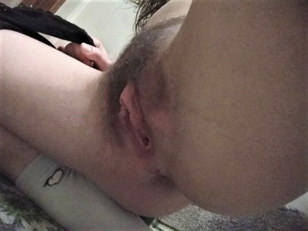 perfect babe without panties show wonderful juicy pussy & self shot