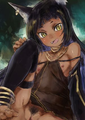 Hentai cat gal with a nice furry muff