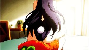 Bunnygirl bouncing on a carrot