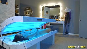 Violet caught masturbating