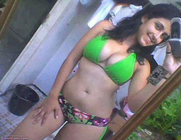 Cute indian in bikini.