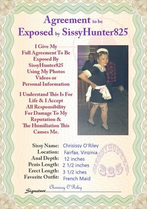 Chrisissy Sissy's Agreement to be Exposed by SissyHunter825 as a French Maid