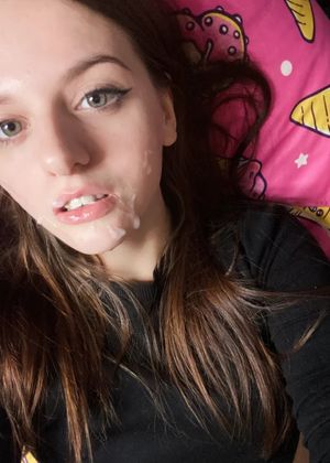 She looks better with cum all over her face