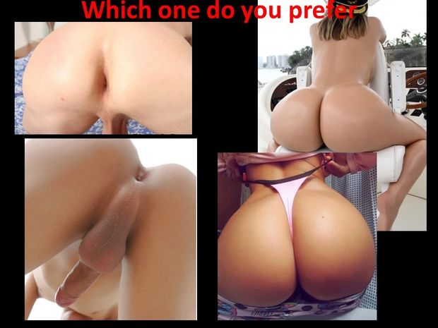 not much difference looking  from these angles .   your dick is perfect for the 2 mens asses.  can i watch you fuck them please?