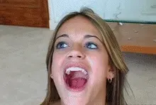 Cute whore waits patiently for the next big load