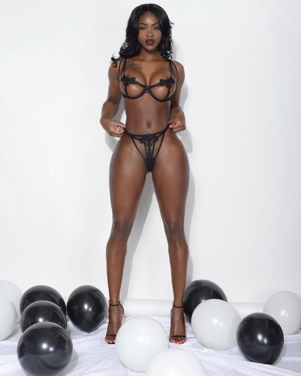 tall dark woman