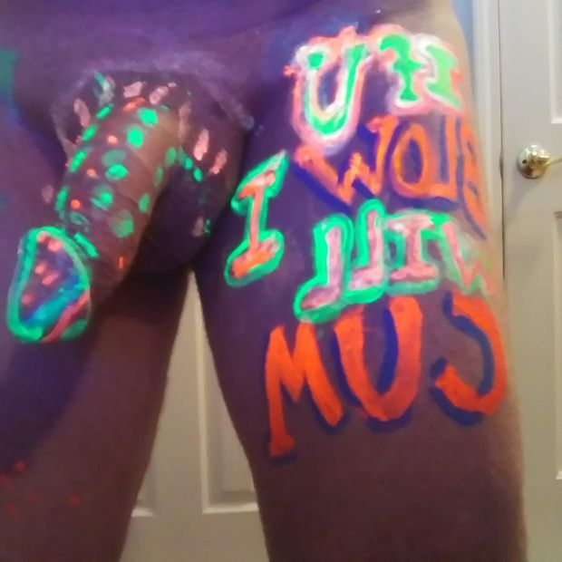 Sexy guy with body art