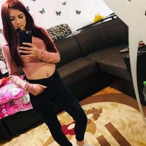 sexy redhead selfie in mirror