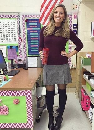 First day in the classroom...a lot of guys won't be able to stand up without being embarrassed.