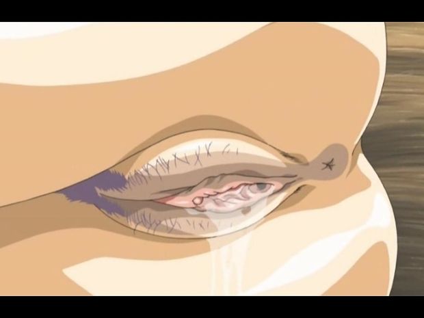 Hentai hairy pussy oozing juice