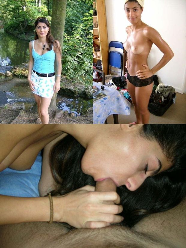 Dark-haired beauty ... exotic cocksucker