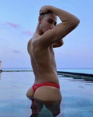 Sexy red Charlie swim thong