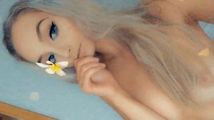 Handsome blond demonstrates butt and boobs