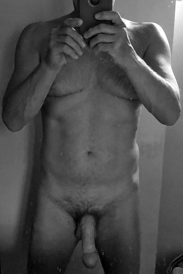 enlarged my cock in black and white
