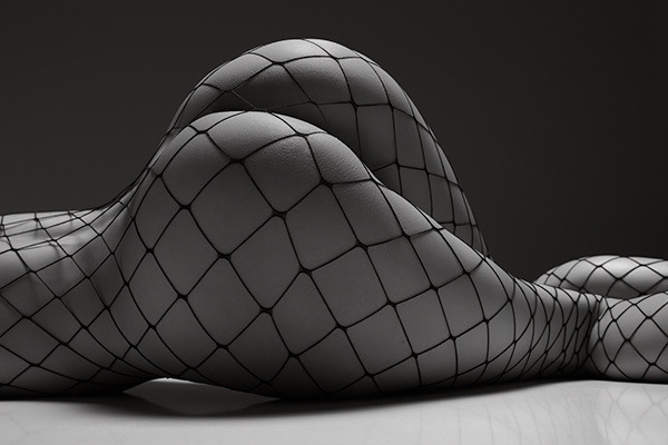 Ass in fishnet