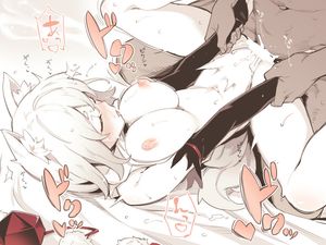 fucking white hair neko by あすとら (@anterdel)