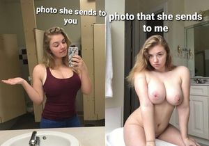 After I hypnotized her your gf sends me the nice pics and no more to you