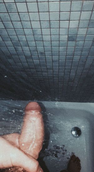 water perfect to clean a big cock