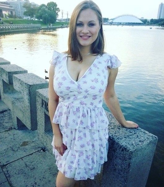 Big tits in dress