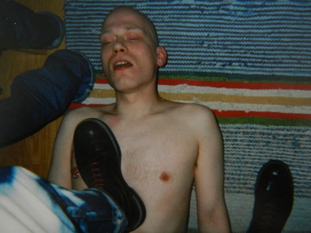 Gay skinhead serving masters boots