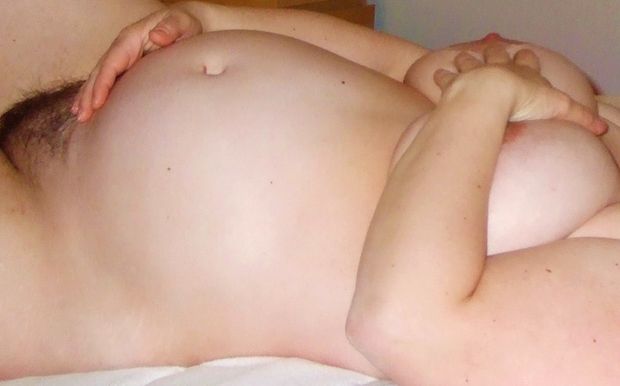 Juicy horny hairy preggo