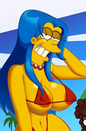 Marge sex party : Marge Simpson