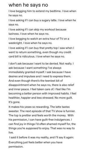 Everything Just Feels Better When You Have Permission