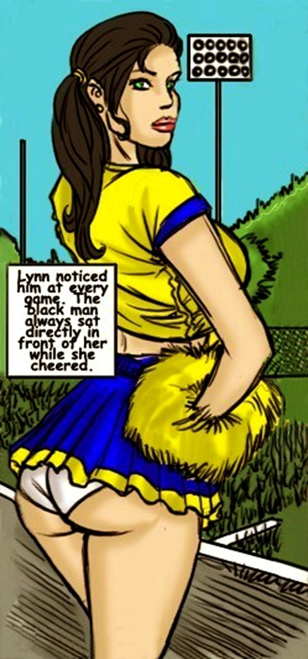 Lynn is getting unexpectedly turned on from her new elderly black fan that comes to all of her cheerleading practices!