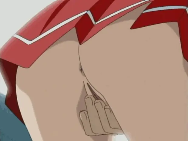 Ass fingering shocks this anime gal