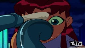 Starfire, tentacle cum